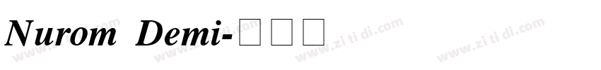 Nurom Demi字体转换